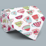 Gravata Tea Cups Modern Vintage Neck Tie<br><div class="desc">Uma tomada moderna de porcelana óssea bonito ou de porcelana. Coloque a chaleira!</div>