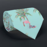 Gravata Teal Flamingo Em Santa Hat com Palm Tree & Lights<br><div class="desc">Apresentando a coleção do "Teal Flamingo de Natal", onde o elogio de Natal encontra vibrações tropicais! Esta design única mostra um flamingo lúdico fazendo um chapéu de Papai Noel, orgulhoso ao lado de uma palmeira enfeitada com luzes festivas, tudo colocado sobre um fundo teal refrescante. Perfeito para aqueles que celebram...</div>