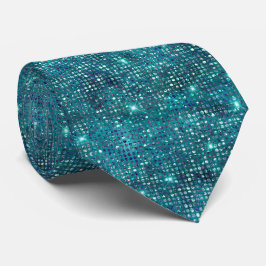Gravata Teal Glitter Tie