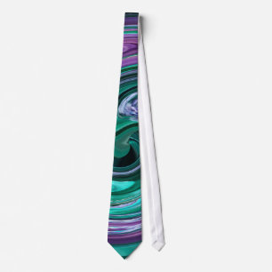 Gravata Teal Green e Violet Swirls Tie