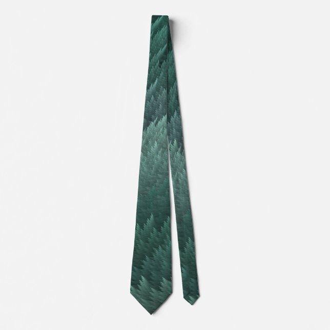 Gravata Teal Green Tartan Feather Tie (Frente)