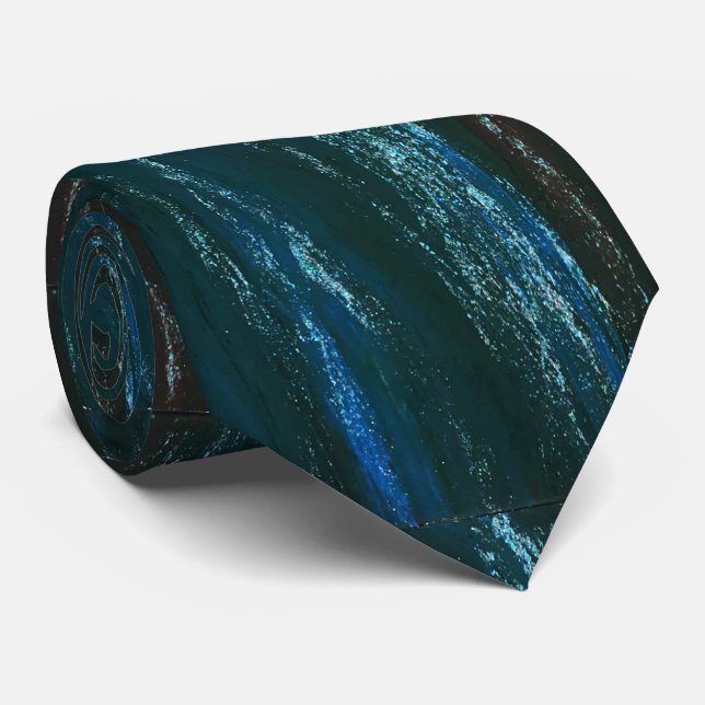 Gravata Teals and Blues Men's Necktie (Rolled)