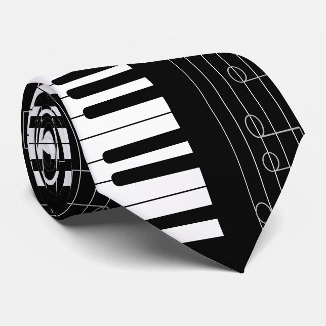 Gravata Teclado Piano (Rolled)