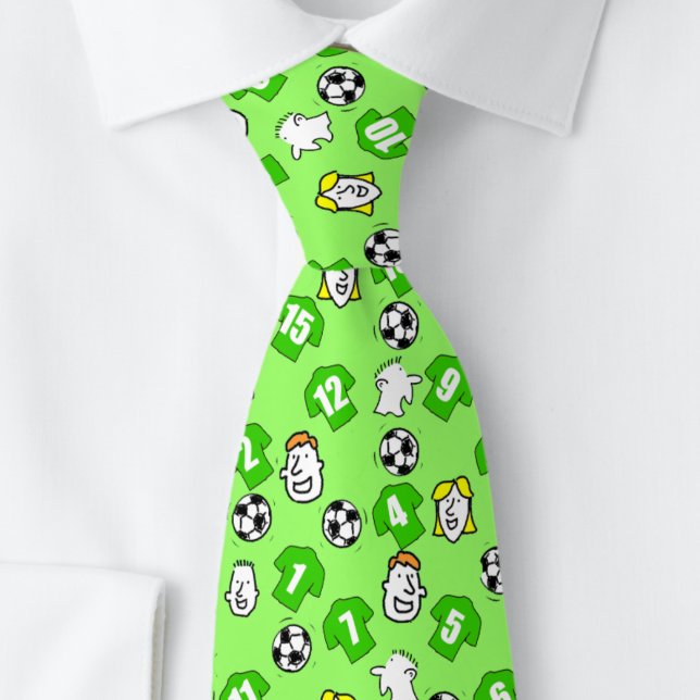 Gravata Tema de futebol com camisas verdes (Close up)