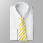 Gravata Tendência de Modelo com faixa branca amarela Legal<br><div class="desc">Coletor de Modelo brilhante Elegante Elegante E Branco Amarelo,  Coletor de Pescoço Moderno.</div>