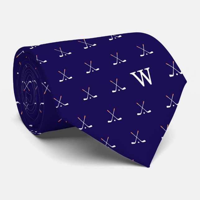Gravata Ternos de golfe monogramados azul escuro (Rolled)