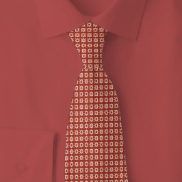 Gravata Terracota Geométrico