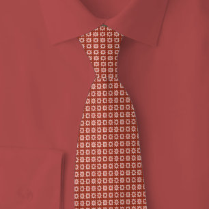 Gravata Terracota Geométrico 