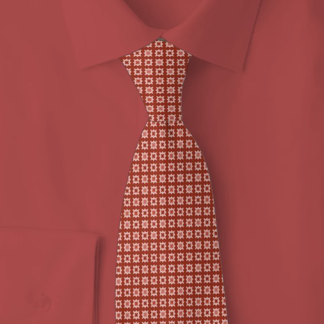 Gravata Terracota Geométrico  (Criador carregado)