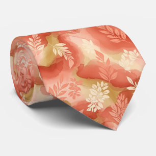 Gravata Terracotta Botânica - Floral Terroso Quente (1)