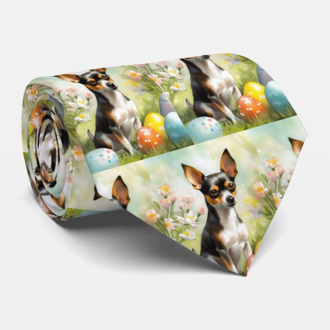 Gravata Terrier de Rato com Feriado de Ovos de Páscoa (Rolled)