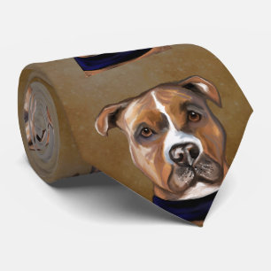 GRAVATA TERRIER STAFFORDSHIRE AMERICANO