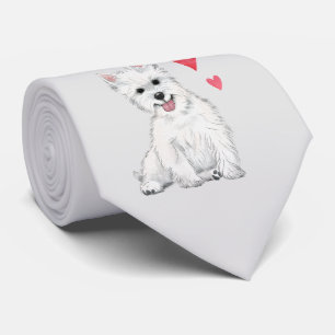 Gravata Terrier West Highland Branco Pelo Westie