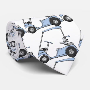 Gravata Teste padrão bonito do carro do golfe no branco