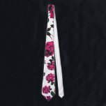 Gravata Teste padrão cor-de-rosa rústico da haste<br><div class="desc">Este teste padrão cor-de-rosa rústico da haste cor-de-rosa e preta é perfeito para a mulher na moda e à moda. É teste padrão original e a coloração é grande para toda a ocasião ou presente. Aprecie este design elegante e bonito!</div>