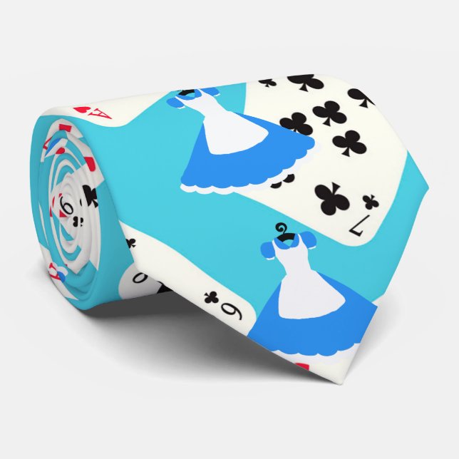 Gravata Teste padrão de Alice do país das maravilhas (Rolled)