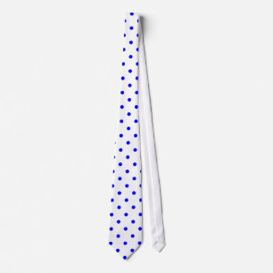 Gravata Teste padrão de bolinhas azul clássico no laço