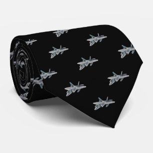 Gravata teste padrão de bolinhas do raptor f-22