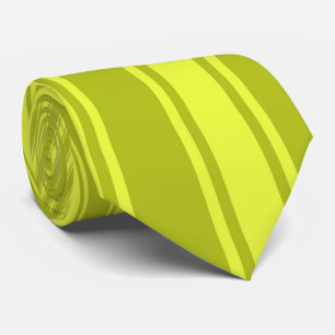 Gravata Teste padrão Funky da listra ácida da cor verde