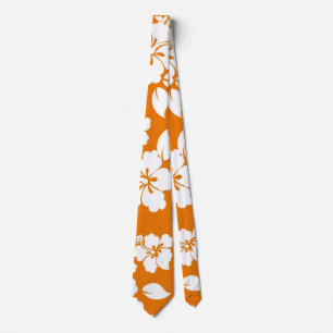 Gravata Teste padrão havaiano alaranjado