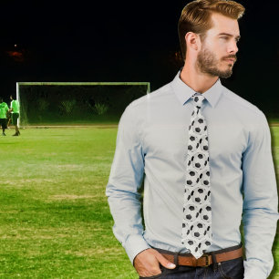 Gravata teste padrão moderno da bola de futebol
