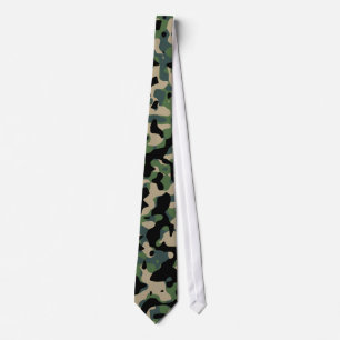Gravata Teste padrão verdejante da camuflagem do verão