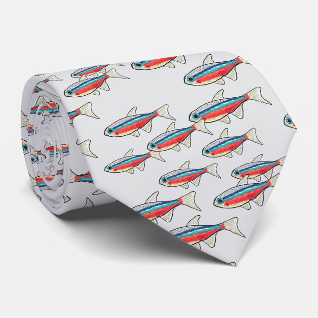 Gravata Tetra Neon (Rolled)