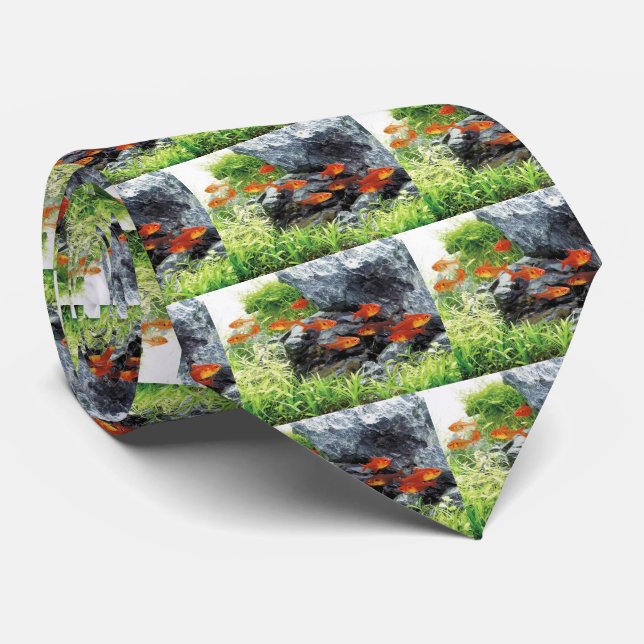 Gravata Tetras fantasmas vermelhos (Rolled)