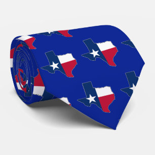 Gravata Texas Lone Star State Flag e Map Outlines Texan
