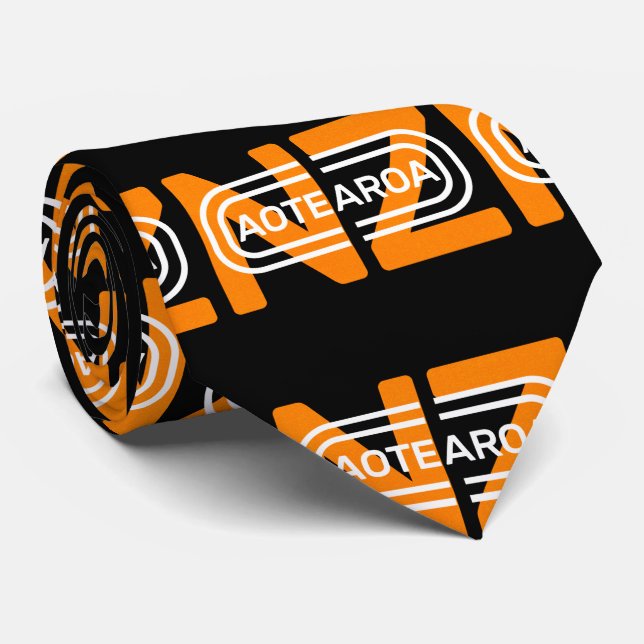 Gravata Texto de Aotearoa Moderno (Rolled)