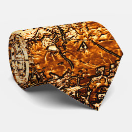 Gravata Textura acastanhada em madeira áspera