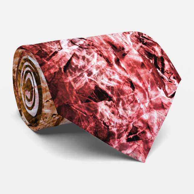 Gravata Textura fibrosa estranha e manchas queimadas ou su (Rolled)