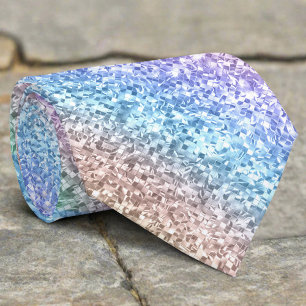 Gravata Texturas de Pastel coloridas Efeito de Vidro brilh