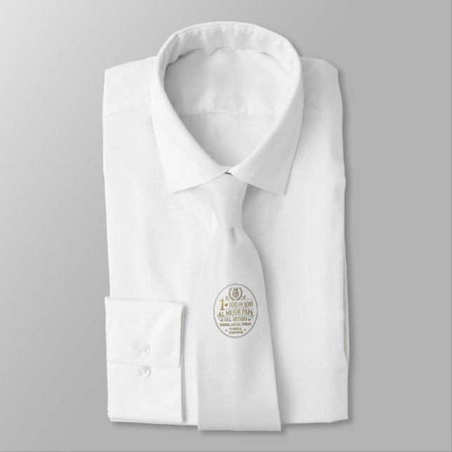 Gravata  The Best World Dad / Corbata para hombre (Amarrado)