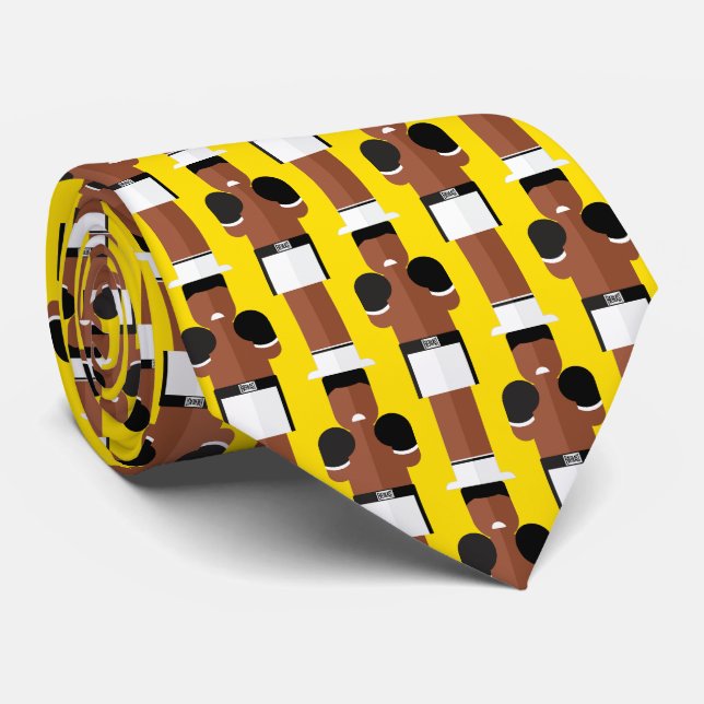 Gravata The Greatest – Boxing Legend Pattern Tie (Rolled)