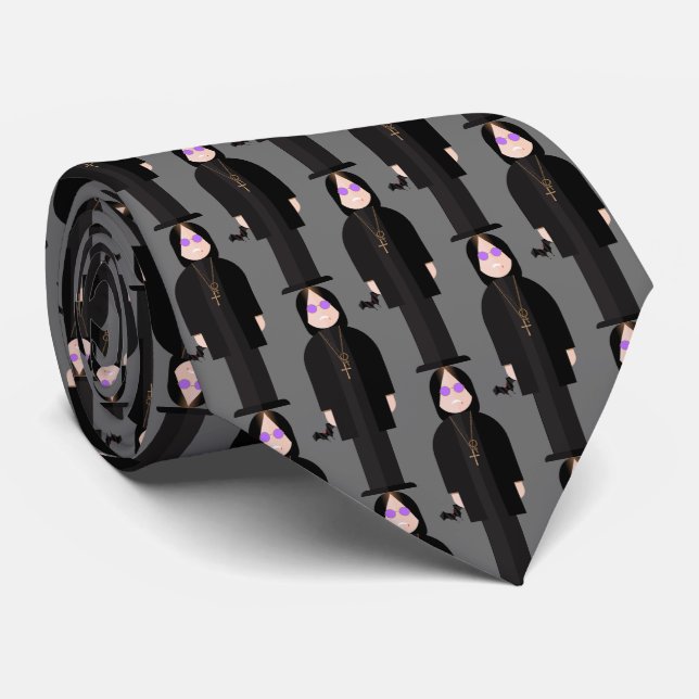 Gravata The Prince of Darkness – Rock Legend Pattern Tie (Rolled)