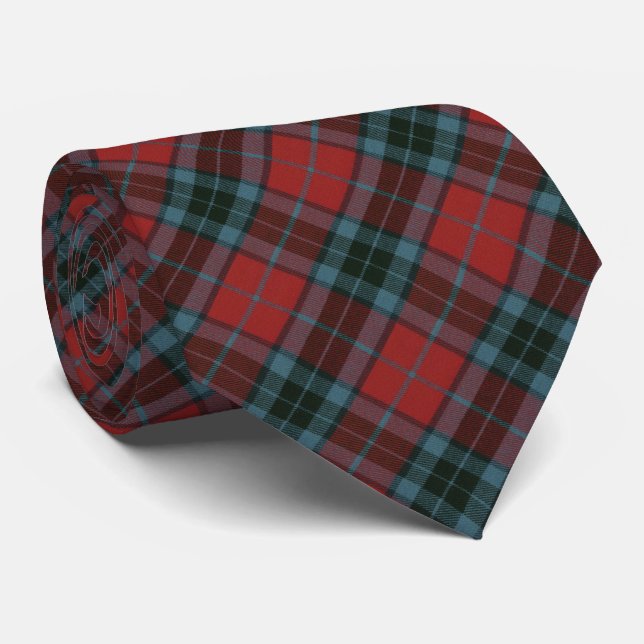 Gravata Thompson Red Modern Original Scottish Tartan (Rolled)