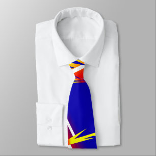 Gravata Thunder de arte abstrata brilhante e funky