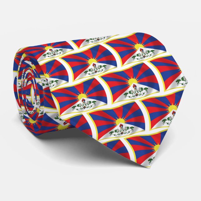 Gravata Tibet Flag Tie (Rolled)