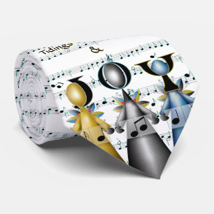 Gravata Tidings of Comfort and Joy Christmas Carolers