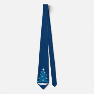 Gravata Tie Blue Christmas Tree