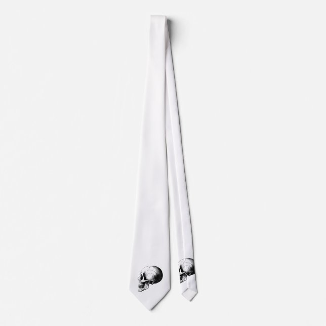 Gravata Tie Branco do Caveira (Frente)