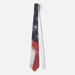 Gravata Tie de esboço da bandeira americana