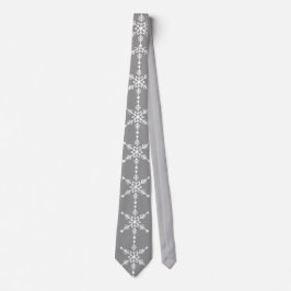 Gravata Tie de Natal Novelty Snowflake.