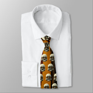Gravata Tie de Skulls Brilhante