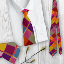 Tie do Autumn Design Checkered