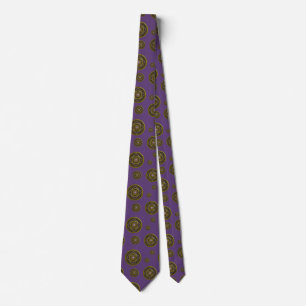 Gravata Tie do pescoço masculino Sagitário Mandala