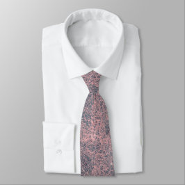 Gravata Tie Dye Abstrata Rosa Cinza