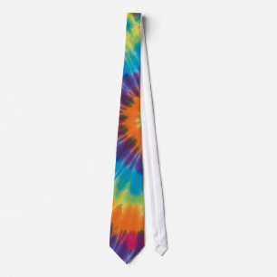 Gravata tie-dye colorida