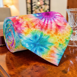 Gravata Tie Dye Hippie dos Anos 60 Retro